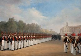Адольф Ладюрнер &laquo;Парад Лейб-Гвардии Павловского полка. 1839. Х., м